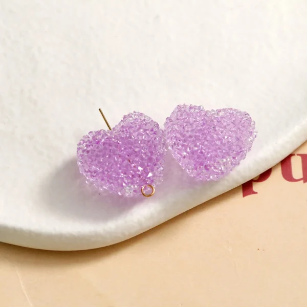 Color Candy Heart Cute Resin Beads