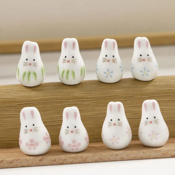 Rabbit Flower Ceramic Beads