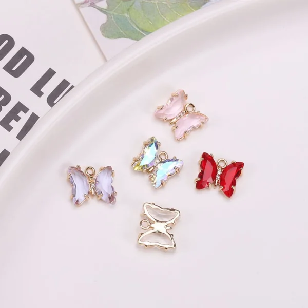 Color Butterfly Rhinestone Charms