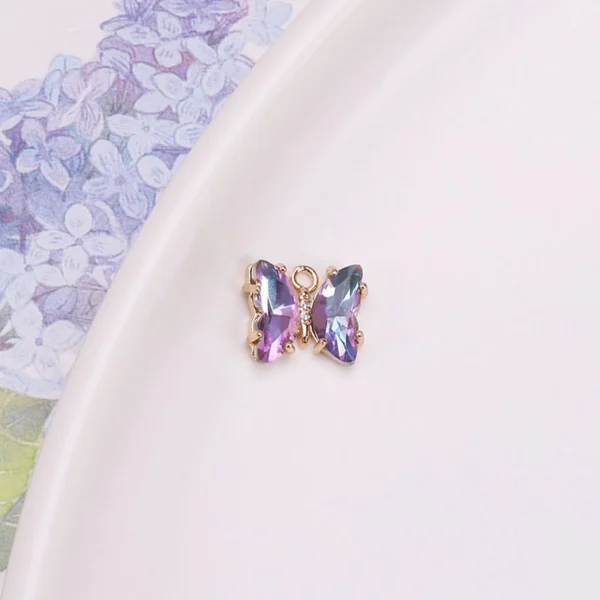 Color Butterfly Rhinestone Charms